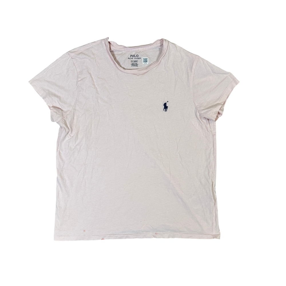 Ralph Lauren Women's Medium Light Pink Short Sleeve Pony Logo T-Shirt